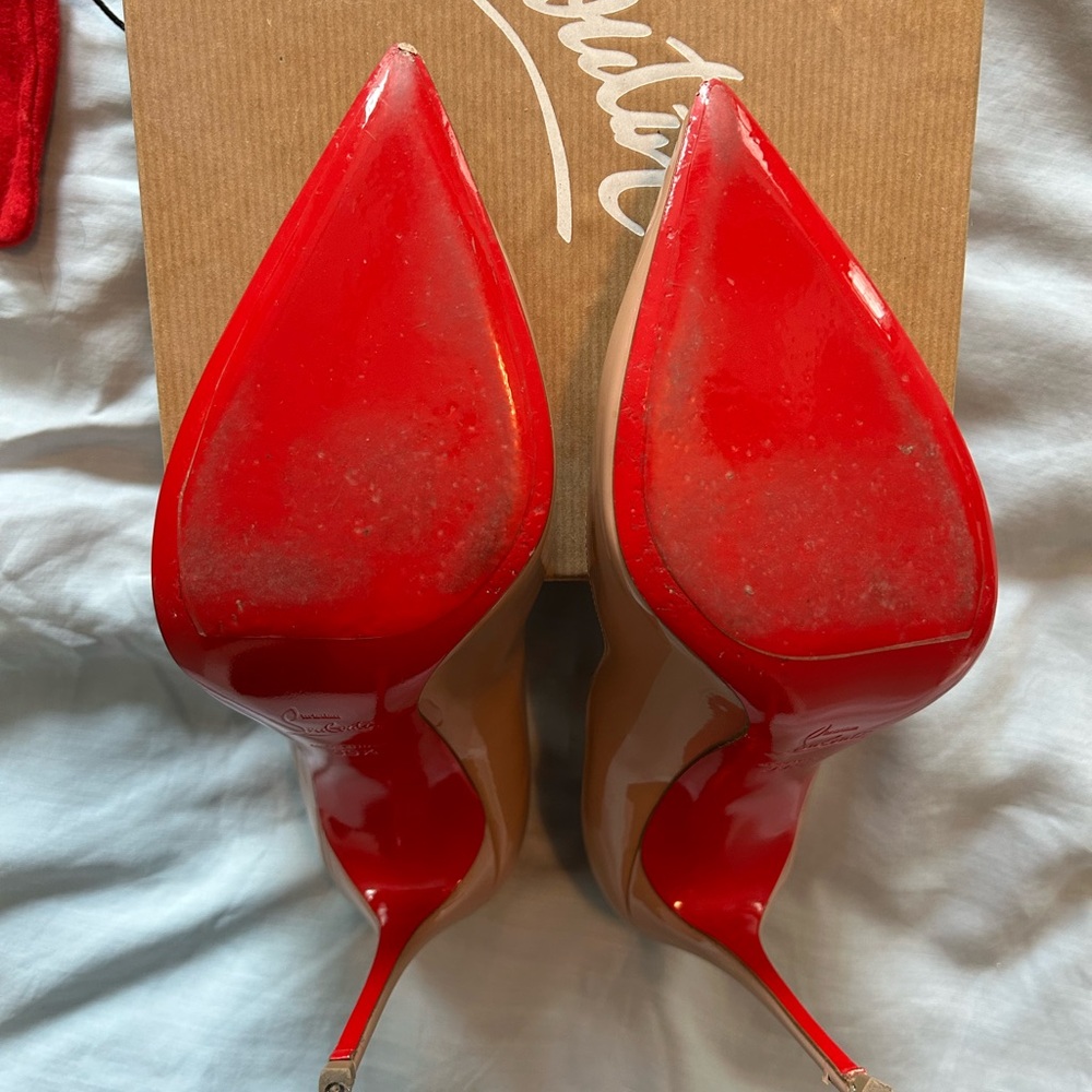 Louboutin pigalle follies 100 patent in nude 39.5 - Picture 4 of 10